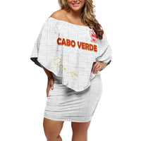 Custom Cape Verde Football Family Matching Off Shoulder Short Dress and Hawaiian Shirt Come On Tubaroes Azuis - White - Wonder Print Shop