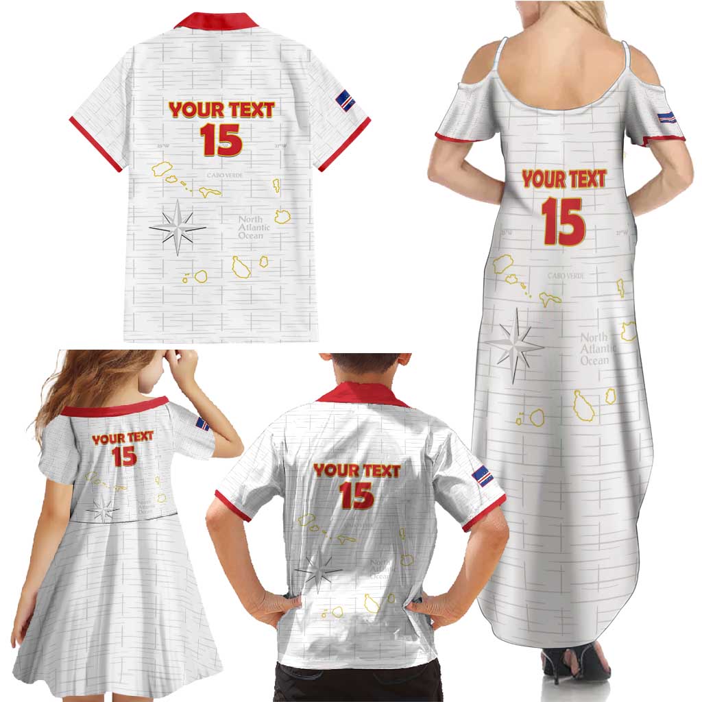 Custom Cape Verde Football Family Matching Summer Maxi Dress and Hawaiian Shirt Come On Tubaroes Azuis - White - Wonder Print Shop