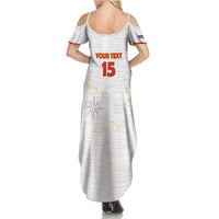 Custom Cape Verde Football Family Matching Summer Maxi Dress and Hawaiian Shirt Come On Tubaroes Azuis - White - Wonder Print Shop