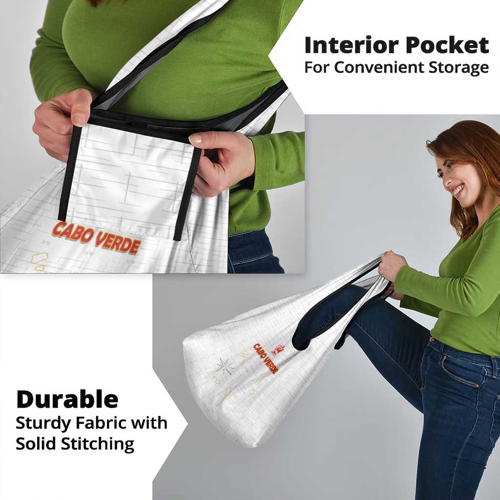 Cape Verde Football Grocery Bag Come On Tubaroes Azuis - White - Wonder Print Shop