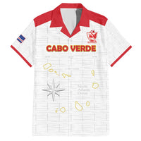 Custom Cape Verde Football Hawaiian Shirt Come On Tubaroes Azuis - White - Wonder Print Shop