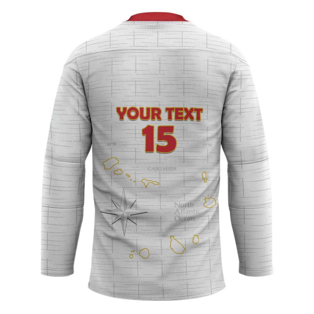 Custom Cape Verde Football Hockey Jersey Come On Tubaroes Azuis - White - Wonder Print Shop