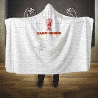 Cape Verde Football Hooded Blanket Come On Tubaroes Azuis - White - Wonder Print Shop