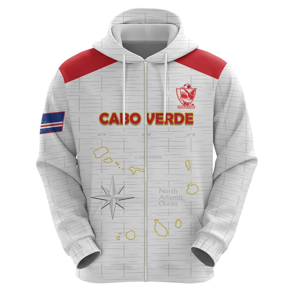 Custom Cape Verde Football Hoodie Come On Tubaroes Azuis - White - Wonder Print Shop