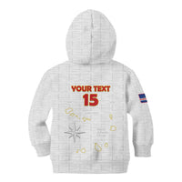 Custom Cape Verde Football Kid Hoodie Come On Tubaroes Azuis - White - Wonder Print Shop