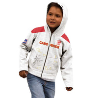 Custom Cape Verde Football Kid Hoodie Come On Tubaroes Azuis - White - Wonder Print Shop