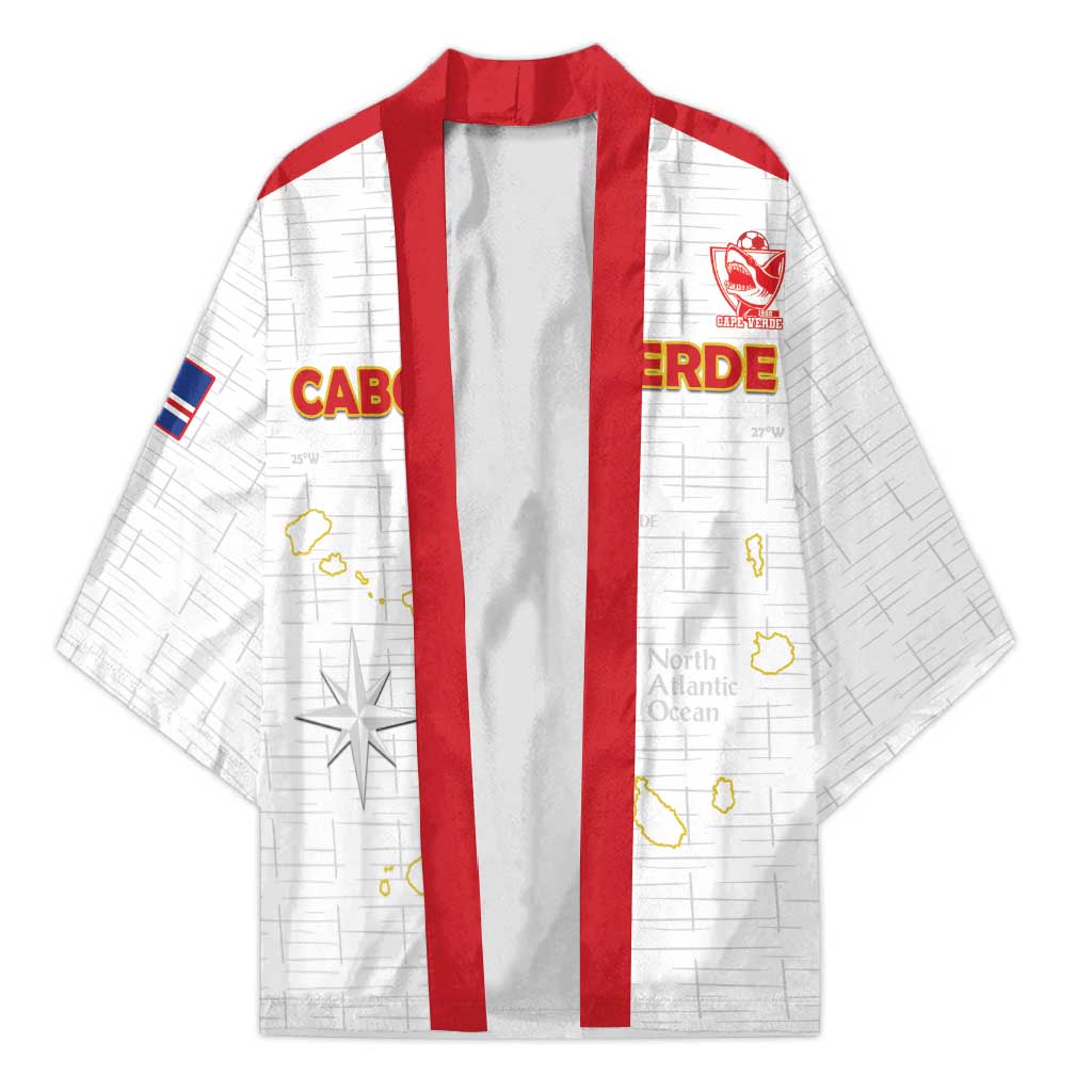 Custom Cape Verde Football Kimono Come On Tubaroes Azuis - White - Wonder Print Shop