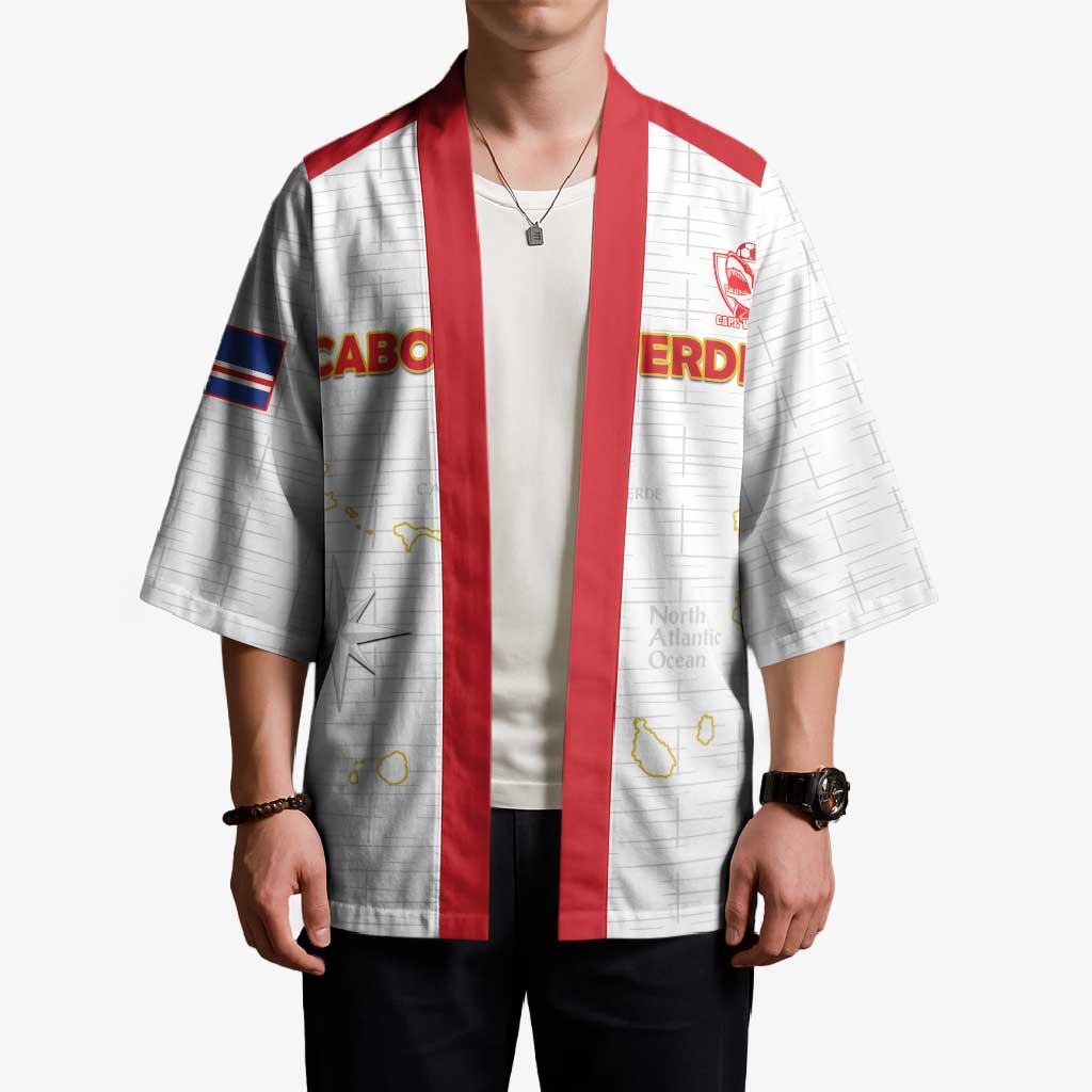 Custom Cape Verde Football Kimono Come On Tubaroes Azuis - White - Wonder Print Shop