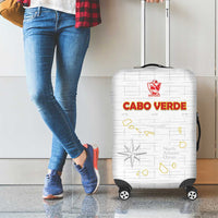 Cape Verde Football Luggage Cover Come On Tubaroes Azuis - White - Wonder Print Shop