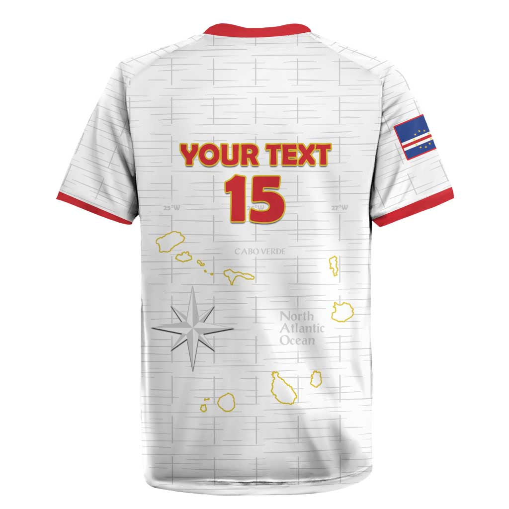 Custom Cape Verde Football Rugby Jersey Come On Tubaroes Azuis - White - Wonder Print Shop