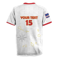 Custom Cape Verde Football Rugby Jersey Come On Tubaroes Azuis - White - Wonder Print Shop