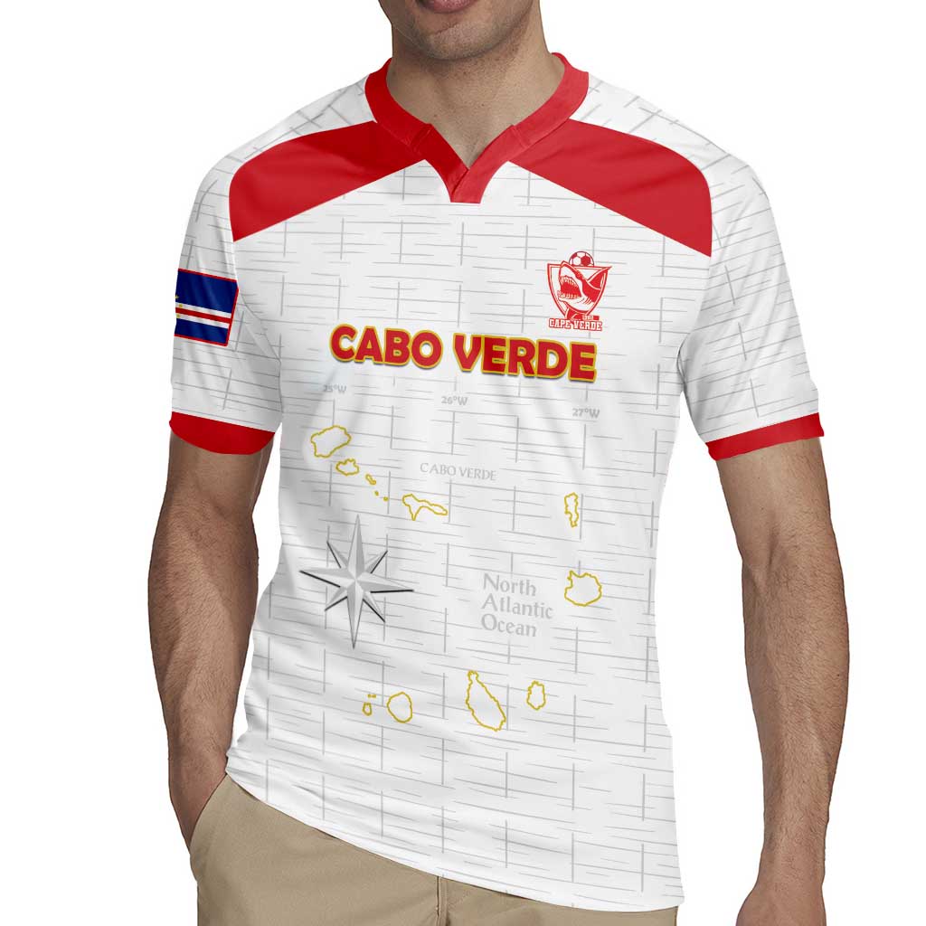 Custom Cape Verde Football Rugby Jersey Come On Tubaroes Azuis - White - Wonder Print Shop