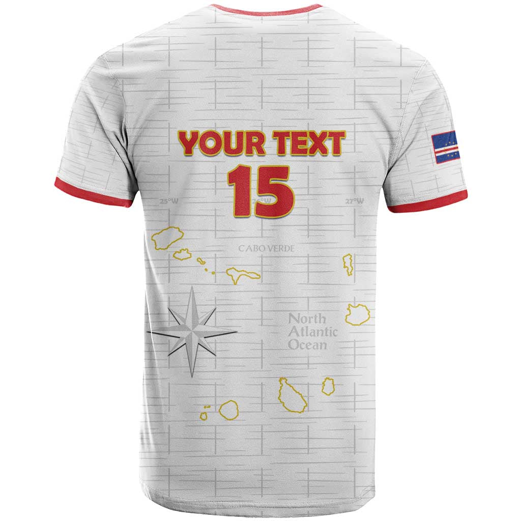 Custom Cape Verde Football T Shirt Come On Tubaroes Azuis - White - Wonder Print Shop