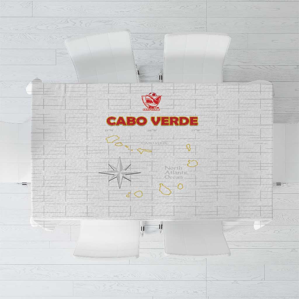 Cape Verde Football Tablecloth Come On Tubaroes Azuis - White - Wonder Print Shop