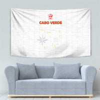 Cape Verde Football Tapestry Come On Tubaroes Azuis - White - Wonder Print Shop