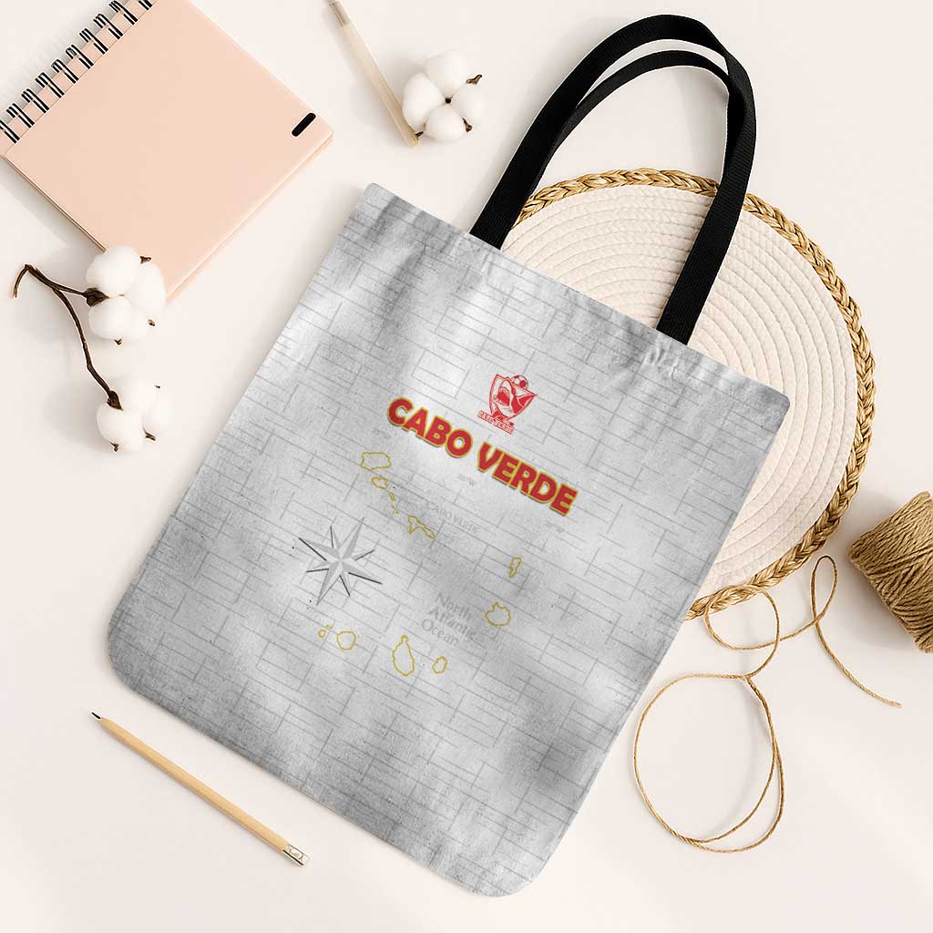 Cape Verde Football Tote Bag Come On Tubaroes Azuis - White - Wonder Print Shop