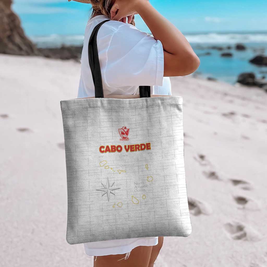 Cape Verde Football Tote Bag Come On Tubaroes Azuis - White - Wonder Print Shop