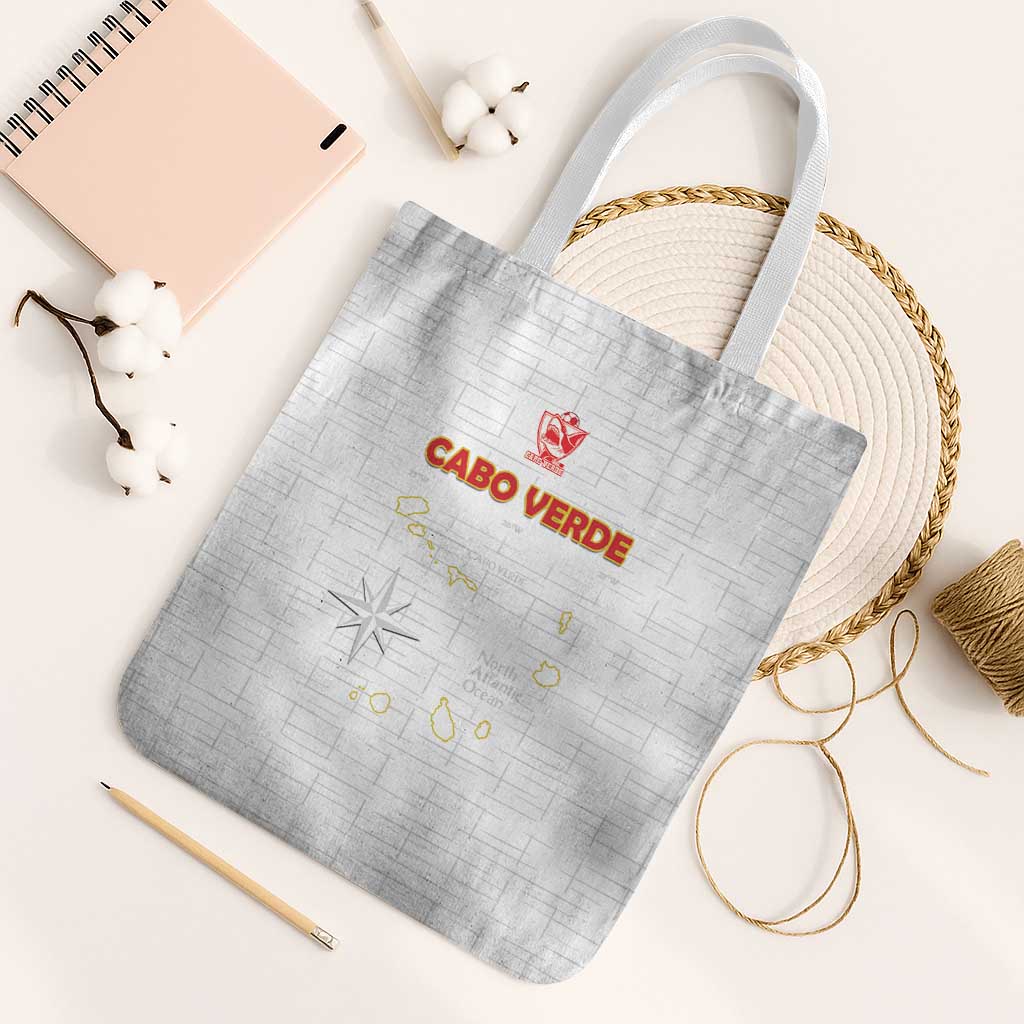 Cape Verde Football Tote Bag Come On Tubaroes Azuis - White - Wonder Print Shop