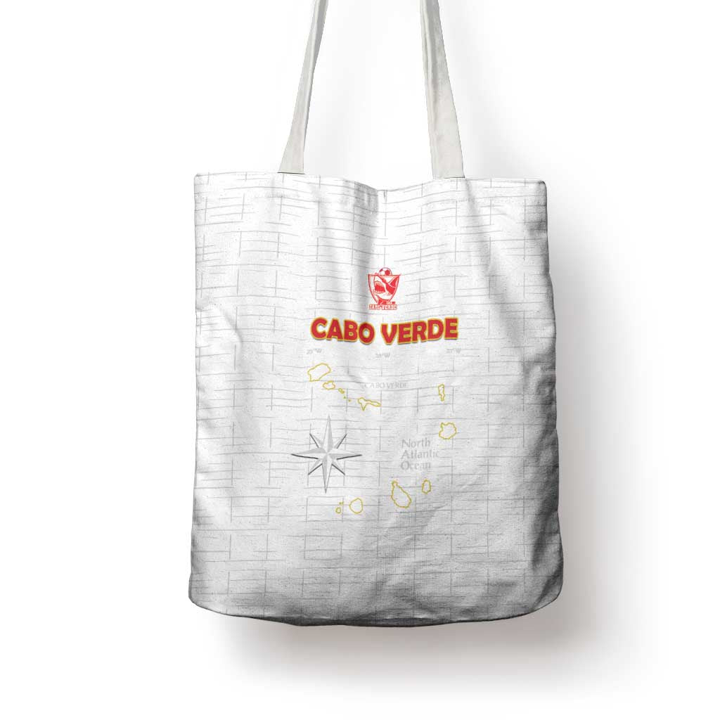 Cape Verde Football Tote Bag Come On Tubaroes Azuis - White - Wonder Print Shop