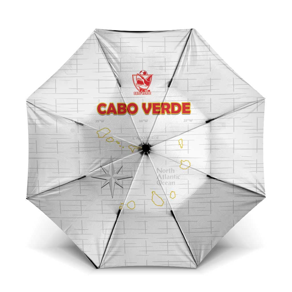 Cape Verde Football Umbrella Come On Tubaroes Azuis - White - Wonder Print Shop