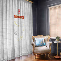 Cape Verde Football Window Curtain Come On Tubaroes Azuis - White - Wonder Print Shop