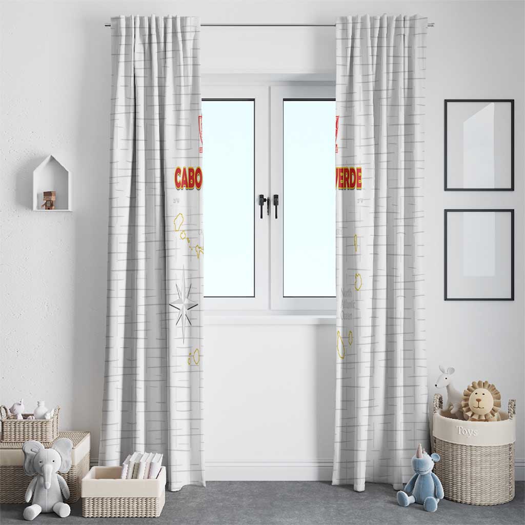 Cape Verde Football Window Curtain Come On Tubaroes Azuis - White - Wonder Print Shop