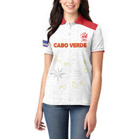 Custom Cape Verde Football Women Polo Shirt Come On Tubaroes Azuis - White - Wonder Print Shop