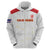 Custom Cape Verde Football Zip Hoodie Come On Tubaroes Azuis - White - Wonder Print Shop