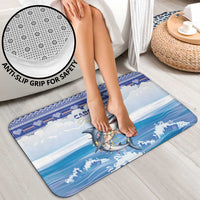 Cape Verde Football Christmas Bathroom Set Feliz Natal Tubaroes Azuis - Wonder Print Shop