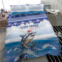 Cape Verde Football Christmas Bedding Set Feliz Natal Tubaroes Azuis - Wonder Print Shop