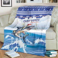 Cape Verde Football Christmas Blanket Feliz Natal Tubaroes Azuis - Wonder Print Shop