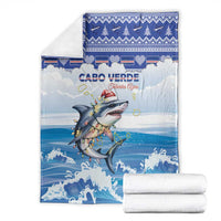 Cape Verde Football Christmas Blanket Feliz Natal Tubaroes Azuis - Wonder Print Shop