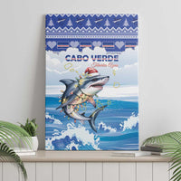 Cape Verde Football Christmas Canvas Wall Art Feliz Natal Tubaroes Azuis - Wonder Print Shop
