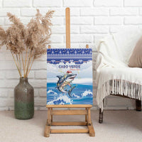 Cape Verde Football Christmas Canvas Wall Art Feliz Natal Tubaroes Azuis - Wonder Print Shop