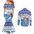 Personalized Cape Verde Football Christmas Couples Matching Mermaid Dress and Long Sleeve Button Shirt Feliz Natal Tubaroes Azuis - Wonder Print Shop