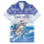 Personalized Cape Verde Football Christmas Family Matching Long Sleeve Bodycon Dress and Hawaiian Shirt Feliz Natal Tubaroes Azuis - Wonder Print Shop