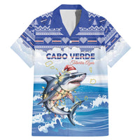 Personalized Cape Verde Football Christmas Family Matching Mermaid Dress and Hawaiian Shirt Feliz Natal Tubaroes Azuis - Wonder Print Shop