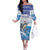 Personalized Cape Verde Football Christmas Family Matching Off The Shoulder Long Sleeve Dress and Hawaiian Shirt Feliz Natal Tubaroes Azuis - Wonder Print Shop