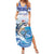Personalized Cape Verde Football Christmas Family Matching Summer Maxi Dress and Hawaiian Shirt Feliz Natal Tubaroes Azuis - Wonder Print Shop