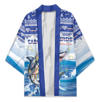 Personalized Cape Verde Football Christmas Kimono Feliz Natal Tubaroes Azuis - Wonder Print Shop