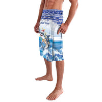 Personalized Cape Verde Football Christmas Lavalava Feliz Natal Tubaroes Azuis - Wonder Print Shop