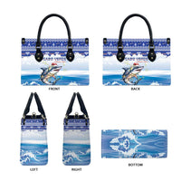 Cape Verde Football Christmas Leather Bag Feliz Natal Tubaroes Azuis - Wonder Print Shop