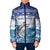 Personalized Cape Verde Football Christmas Padded Jacket Feliz Natal Tubaroes Azuis - Wonder Print Shop