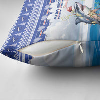 Cape Verde Football Christmas Pillow Cover Feliz Natal Tubaroes Azuis - Wonder Print Shop