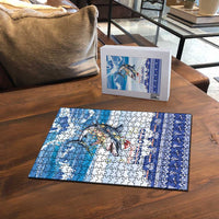 Cape Verde Football Christmas Puzzle Feliz Natal Tubaroes Azuis - Wonder Print Shop