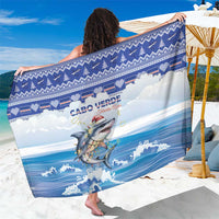 Cape Verde Football Christmas Sarong Feliz Natal Tubaroes Azuis - Wonder Print Shop