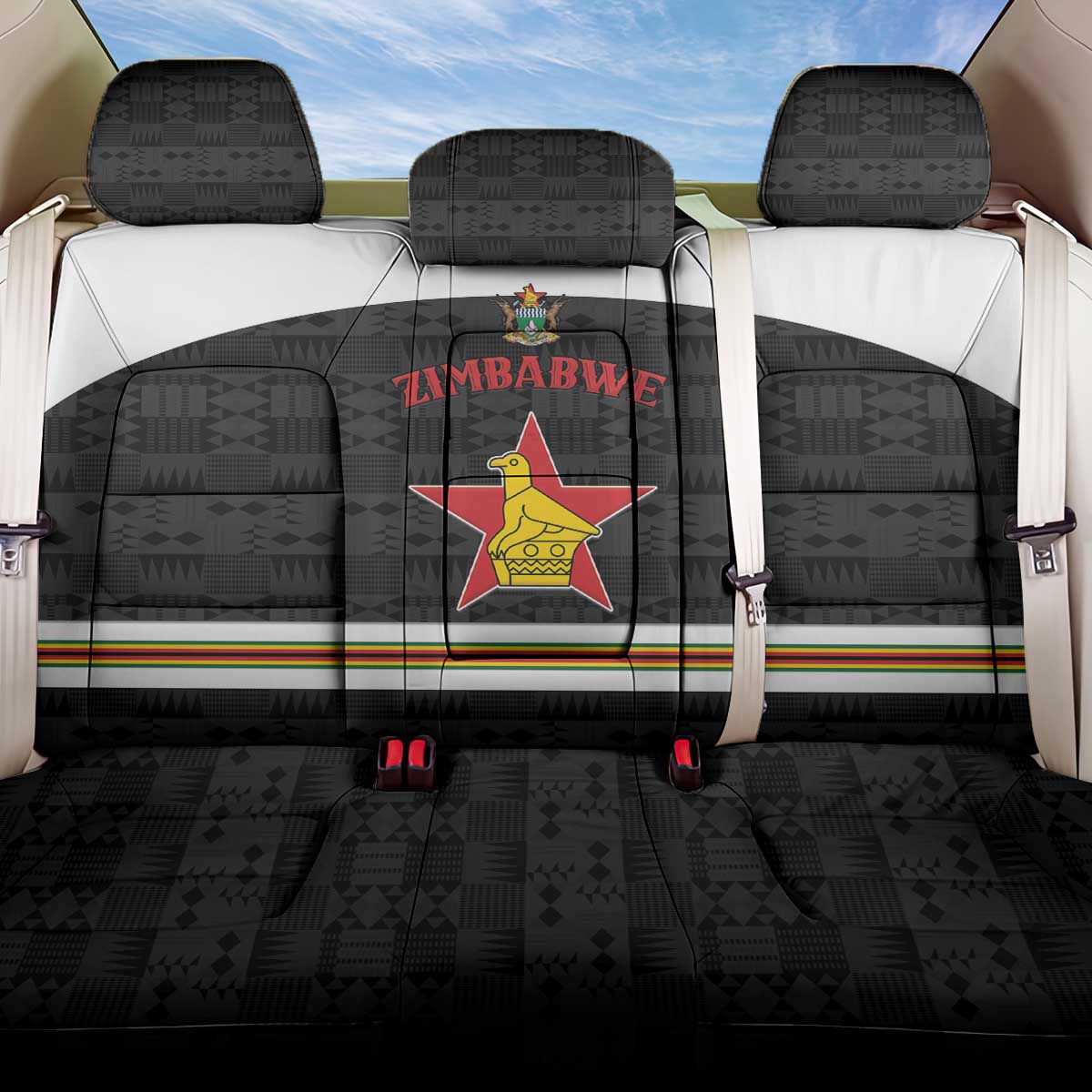 Hockey Zimbabwe Back Car Seat Cover Go Champions - Wonder Print Shop