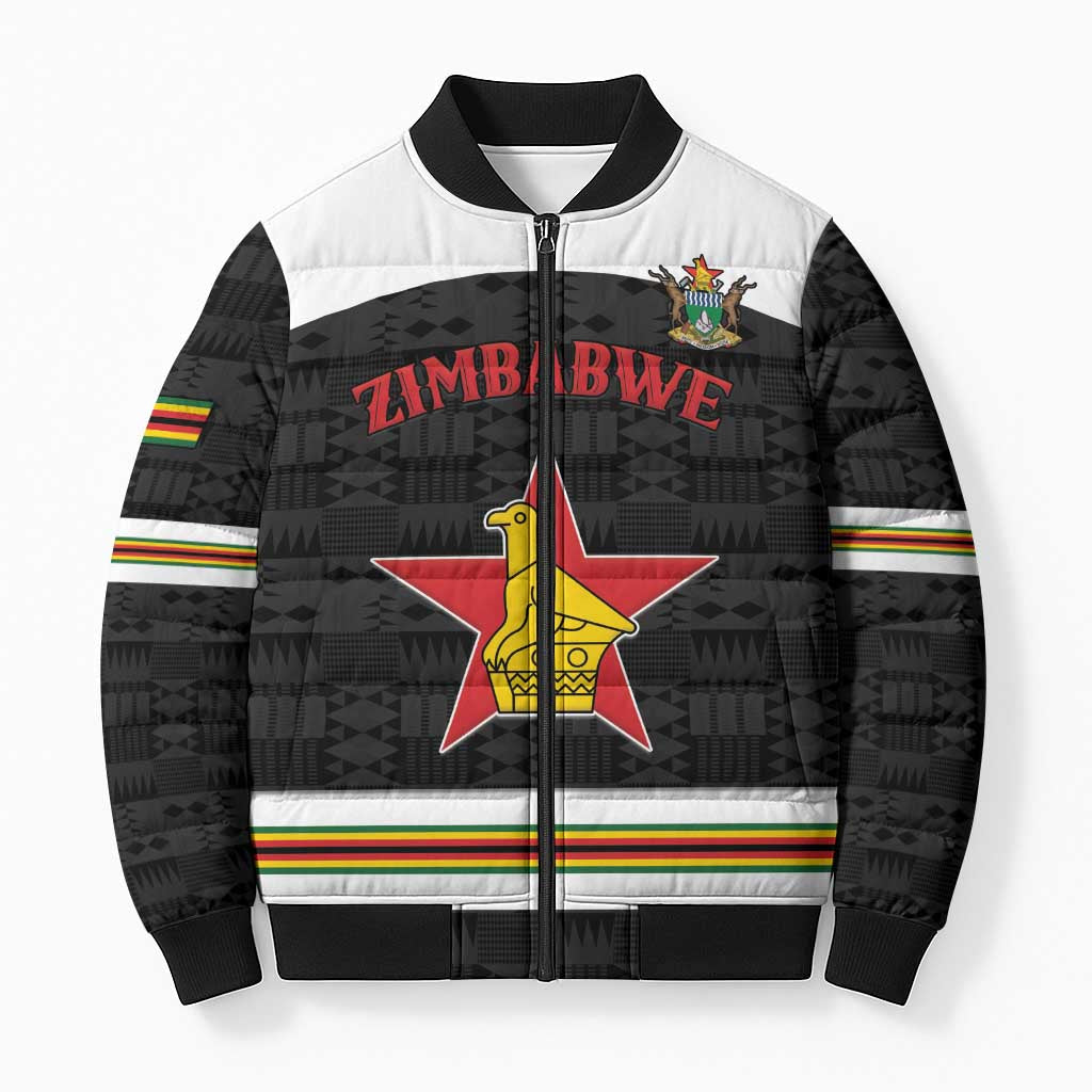 Custom Hockey Zimbabwe Bomber Puffer Jacket Go Champions - Wonder Print Shop