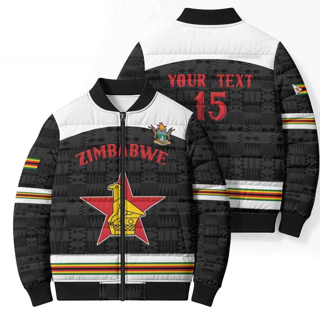 Custom Hockey Zimbabwe Bomber Puffer Jacket Go Champions - Wonder Print Shop