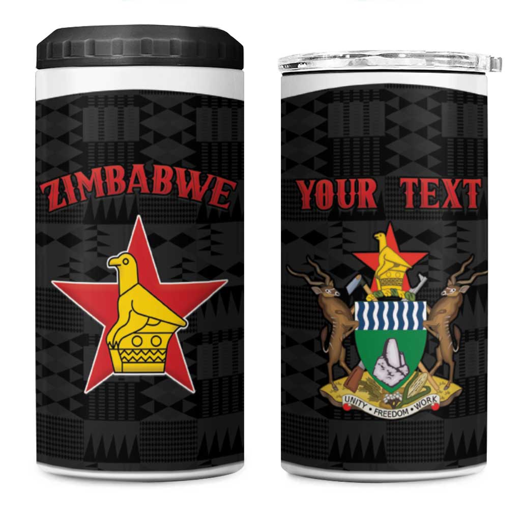 Custom Hockey Zimbabwe 4 in 1 Can Cooler Tumbler Go Champions - Wonder Print Shop